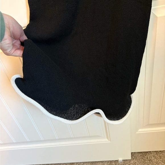 NWT Meshki Melodie Halter Knit Maxi Dress - Black/White size large - Picture 4 of 11